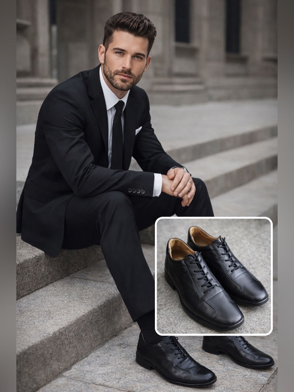 Coach Packard Mens Italian Leather Oxford Shoes Black Sz 11.5D Lace Up Derby